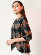 Myshka Women's Multi Printed Top | Grocsy