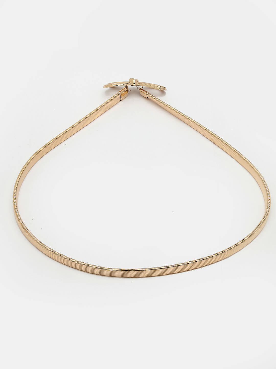 NVR Women Circular Gold-Polished Stretchable Metal Belt | Grocsy