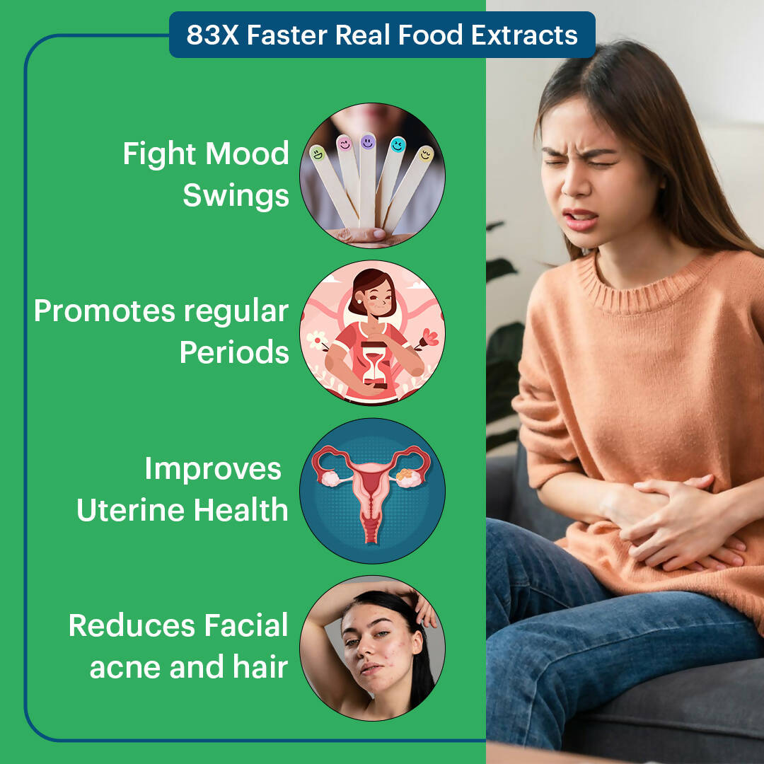 Laurik PCOD Balance Tablets With Vitamin D2, Folate And Inositol For Women Health | Grocsy