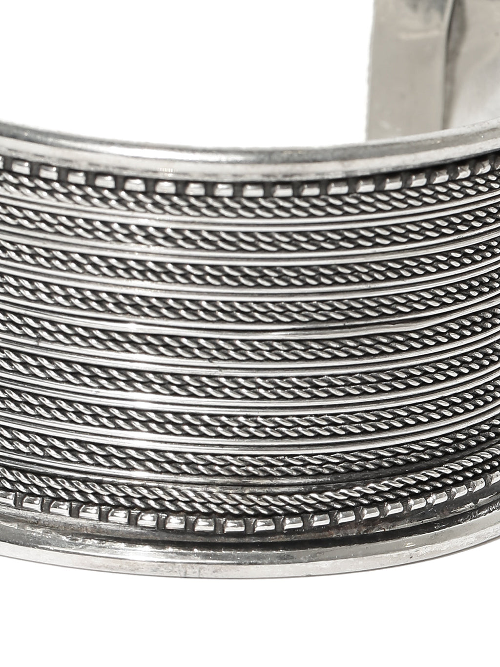 Priyaasi Women German Silver/Oxidized Cuff Bracelet - Swadesiicart