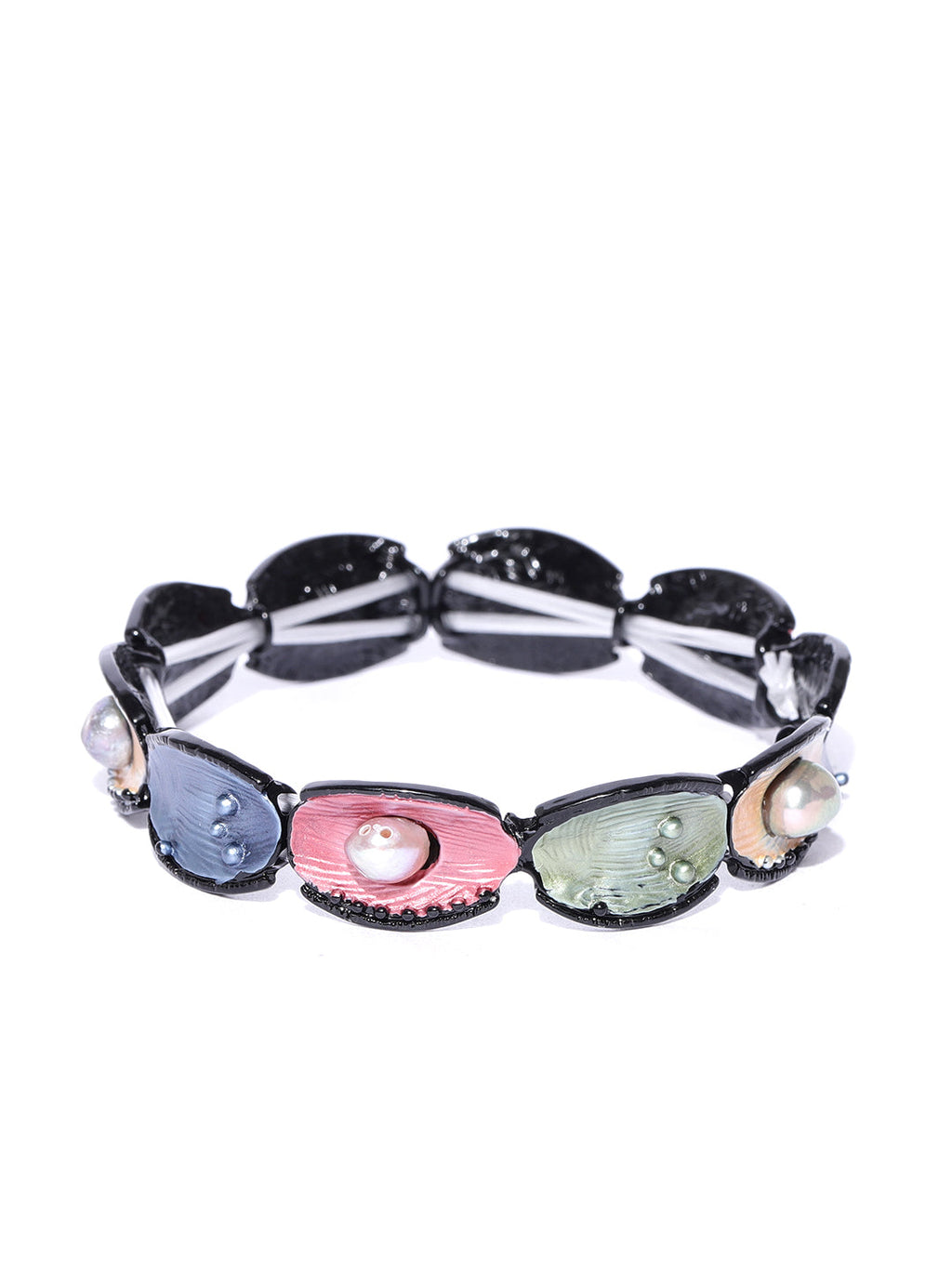 Priyaasi Designer Partywear Multi Colour Elastic Bracelet For Girls & Women - Swadesiicart