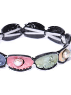 Priyaasi Designer Partywear Multi Colour Elastic Bracelet For Girls & Women - Swadesiicart