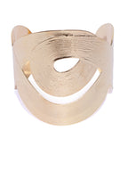 Priyaasi German Silver Gold-Polished Hand Cuff Bracelet For Girls And Women - Swadesiicart