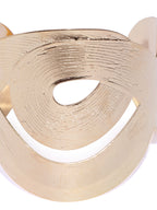Priyaasi German Silver Gold-Polished Hand Cuff Bracelet For Girls And Women - Swadesiicart