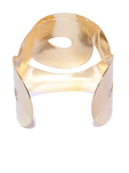 Priyaasi German Silver Gold-Polished Hand Cuff Bracelet For Girls And Women - Swadesiicart