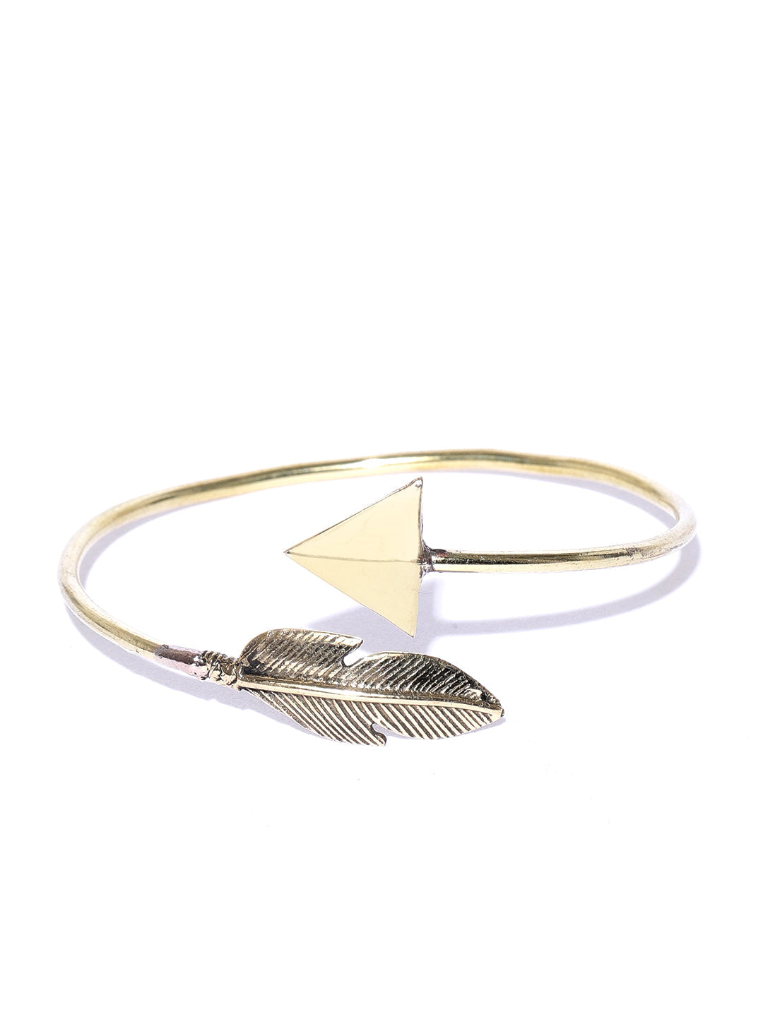 Priyaasi Gold-Polished Cuff Bracelet For Girls & Women - Swadesiicart