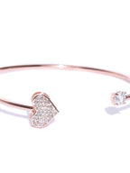 Priyaasi Gold Tone Open Adjustable Fashion Cuff Bracelet Bangle For Women And Girls - Swadesiicart
