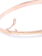 Priyaasi Women Silver Plated Sparkling American Diamond Studded Party Wear Openable Bracelet - Swadesiicart