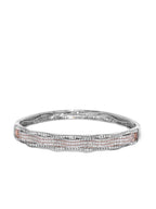 Priyaasi Women Gunmetal-Plated American Diamond Studded Bracelet - Swadesiicart