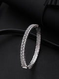 Priyaasi Women Silver-Plated American Diamond Studded Bracelet - Noz2Toz