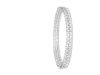 Priyaasi Women Silver-Plated American Diamond Studded Bracelet - Swadesiicart