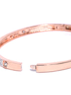 Priyaasi Women Rose Gold-Polished American Diamond Studded Bracelet - Swadesiicart