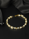 Priyaasi Women Pearl Gold-Polished Linked Bracelet - Noz2Toz