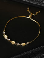 Priyaasi Women Stones Gold-Polished Fish Link Bracelet - Noz2Toz