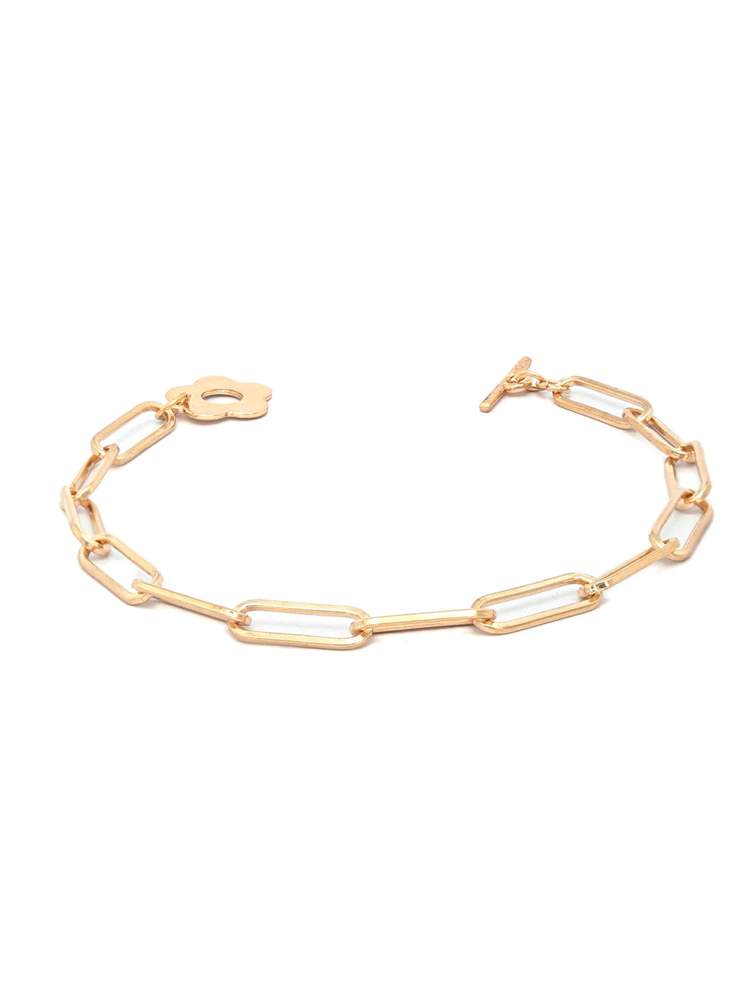 Priyaasi Women Rose Gold-Polished Floral Link Bracelet - Swadesiicart