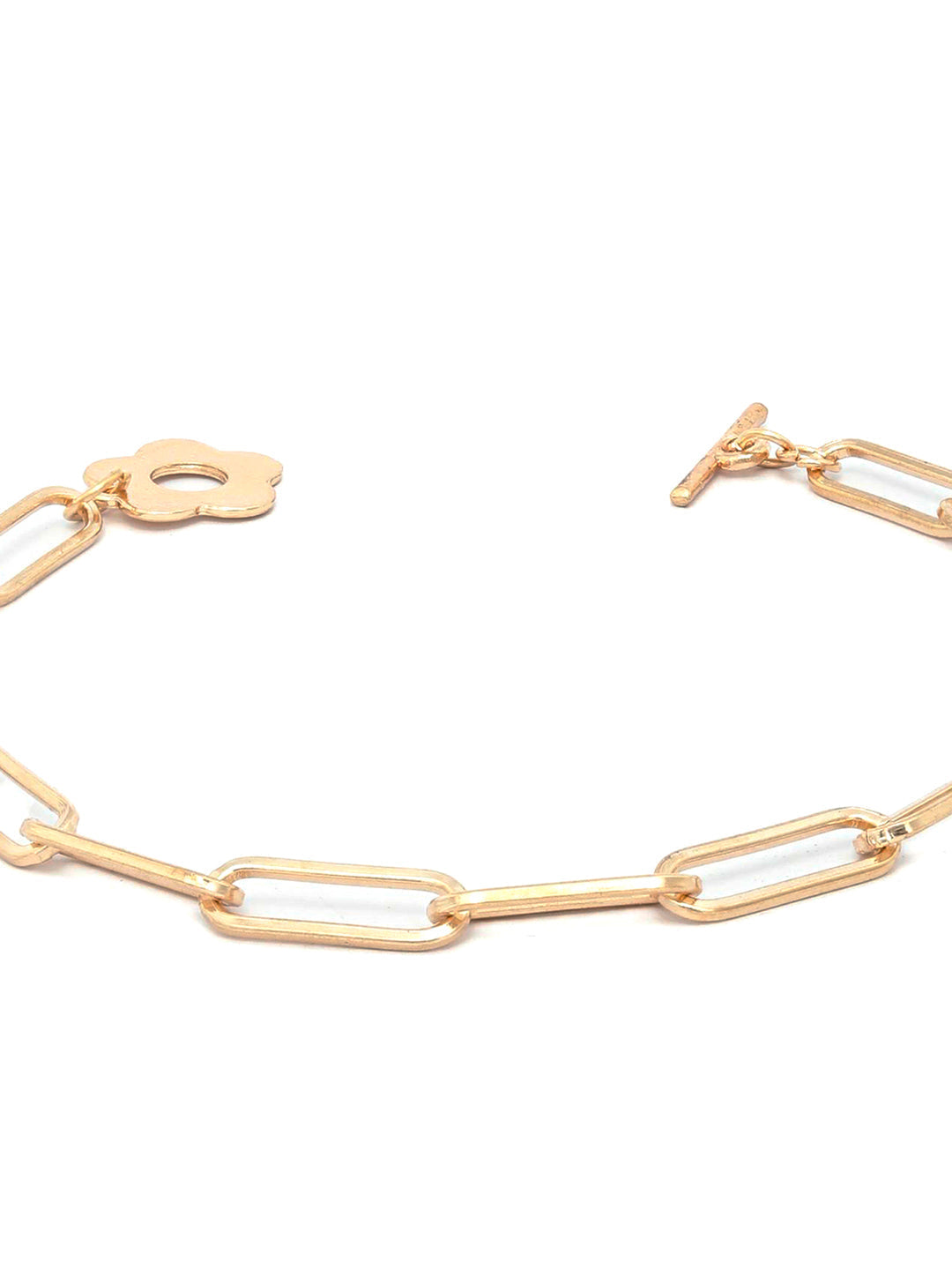 Priyaasi Women Rose Gold-Polished Floral Link Bracelet - Swadesiicart