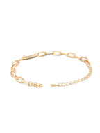 Priyaasi Women Contemparory Stones Rose Gold-Polished Link Bracelet - Swadesiicart