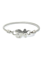 Priyaasi Women Silver Plated Teddy Bear Bangle-Style Bracelet - Swadesiicart