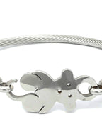 Priyaasi Women Silver Plated Teddy Bear Bangle-Style Bracelet - Swadesiicart