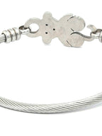 Priyaasi Women Silver Plated Teddy Bear Bangle-Style Bracelet - Swadesiicart