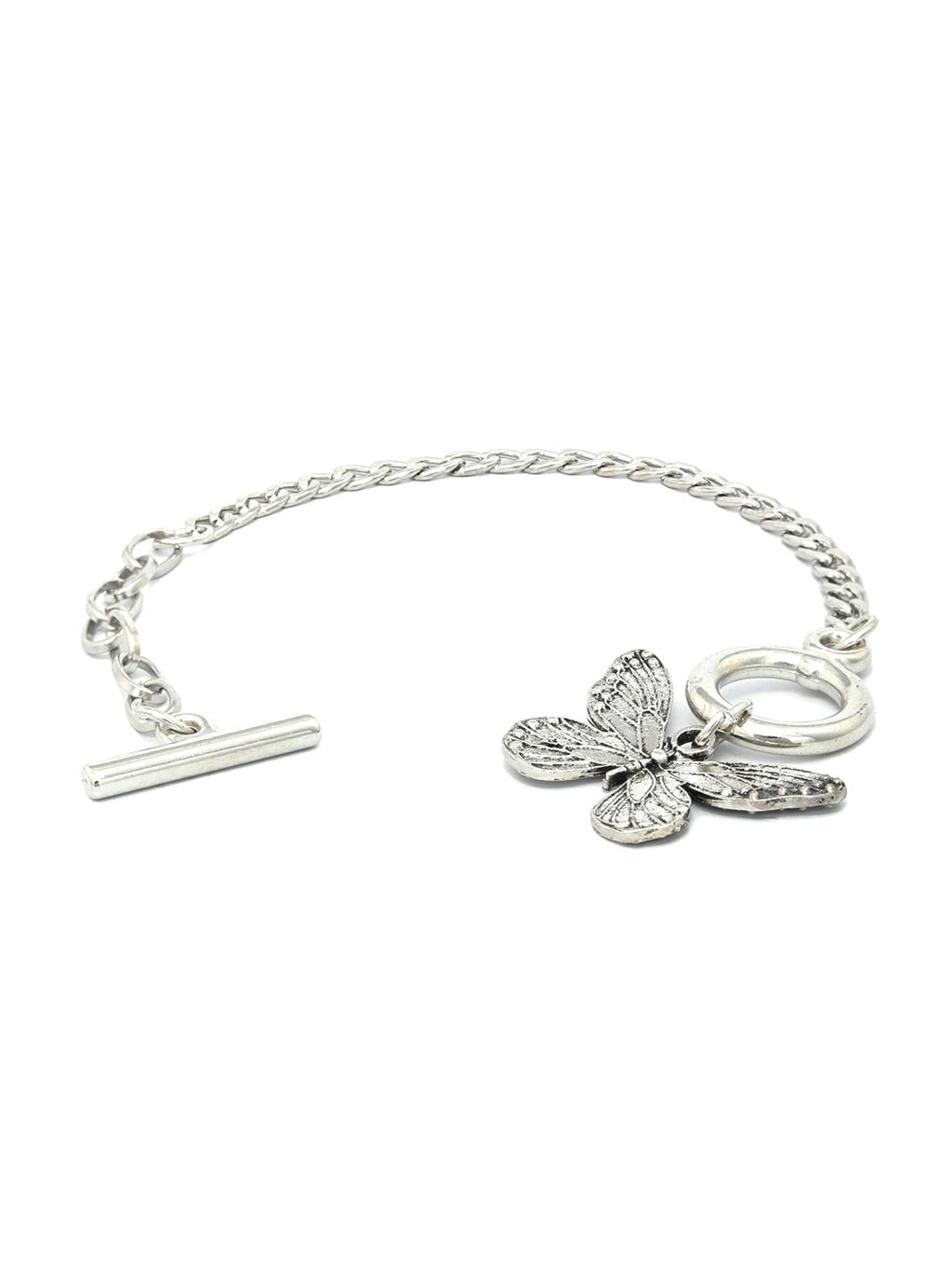 Priyaasi Women Contemparory Silver Plated Butterfly Link Bracelet - Swadesiicart