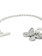 Priyaasi Women Contemparory Silver Plated Butterfly Link Bracelet - Swadesiicart