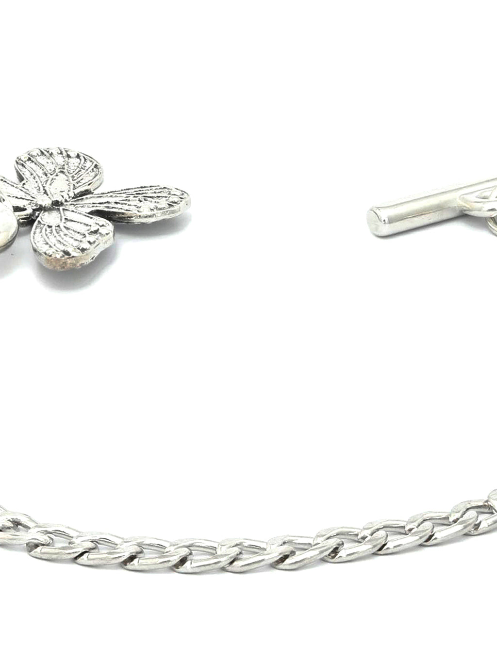 Priyaasi Women Contemparory Silver Plated Butterfly Link Bracelet - Swadesiicart