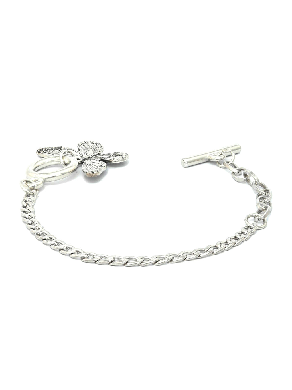 Priyaasi Women Contemparory Silver Plated Butterfly Link Bracelet - Swadesiicart