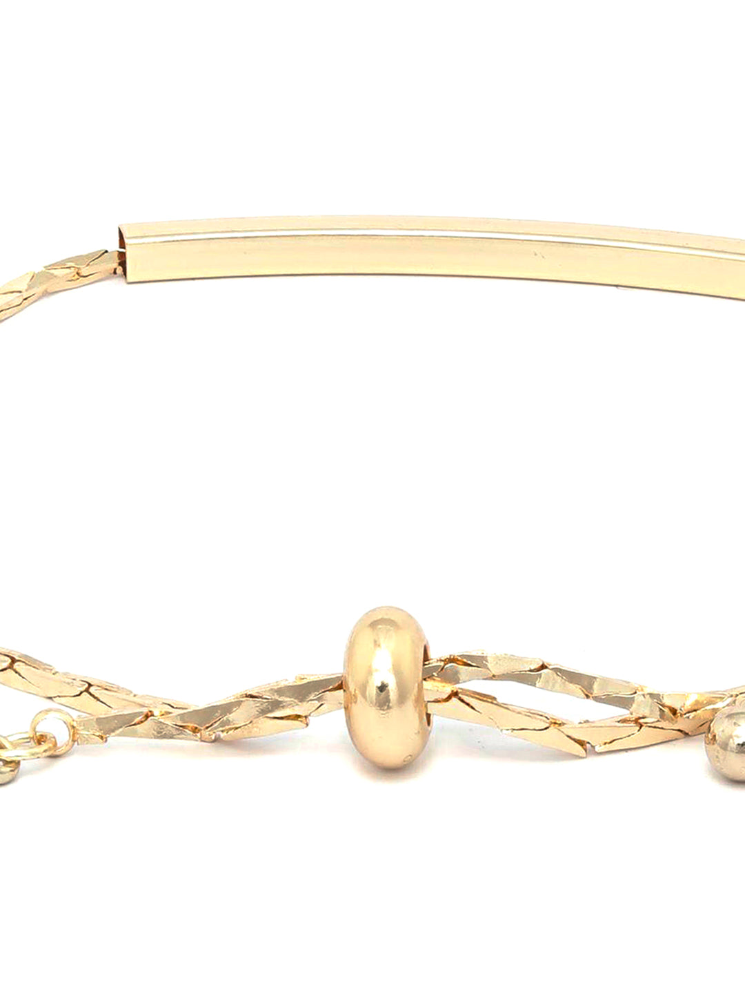 Priyaasi Women Contemparory Stones Gold-Polished Link Bracelet - Swadesiicart