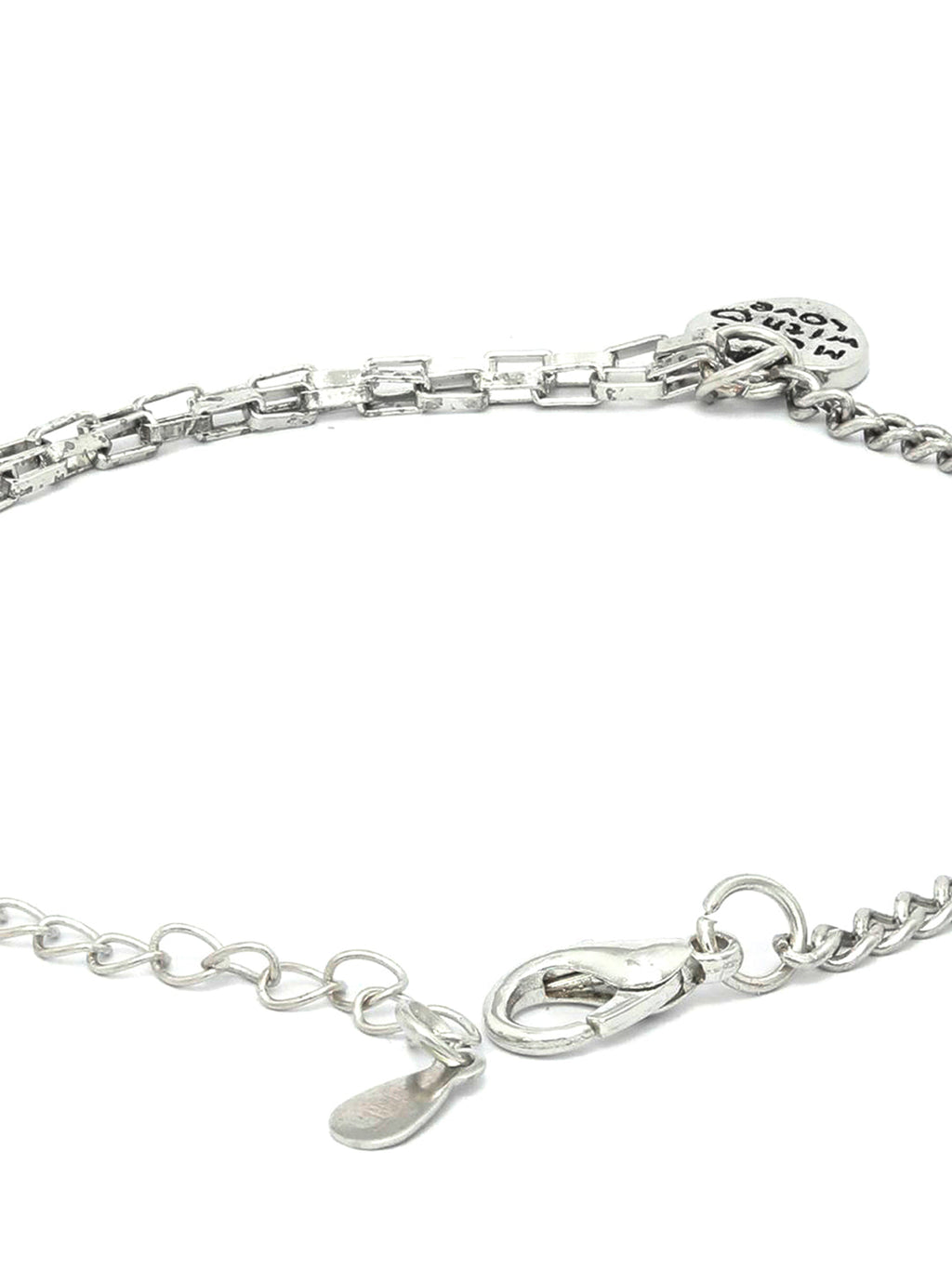 Priyaasi Women Contemporary Silver Plated Heart Link Bracelet - Swadesiicart