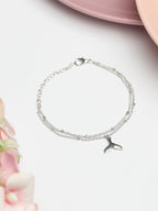 Priyaasi Women Silver Plated Fishtail Link Bracelet - Noz2Toz