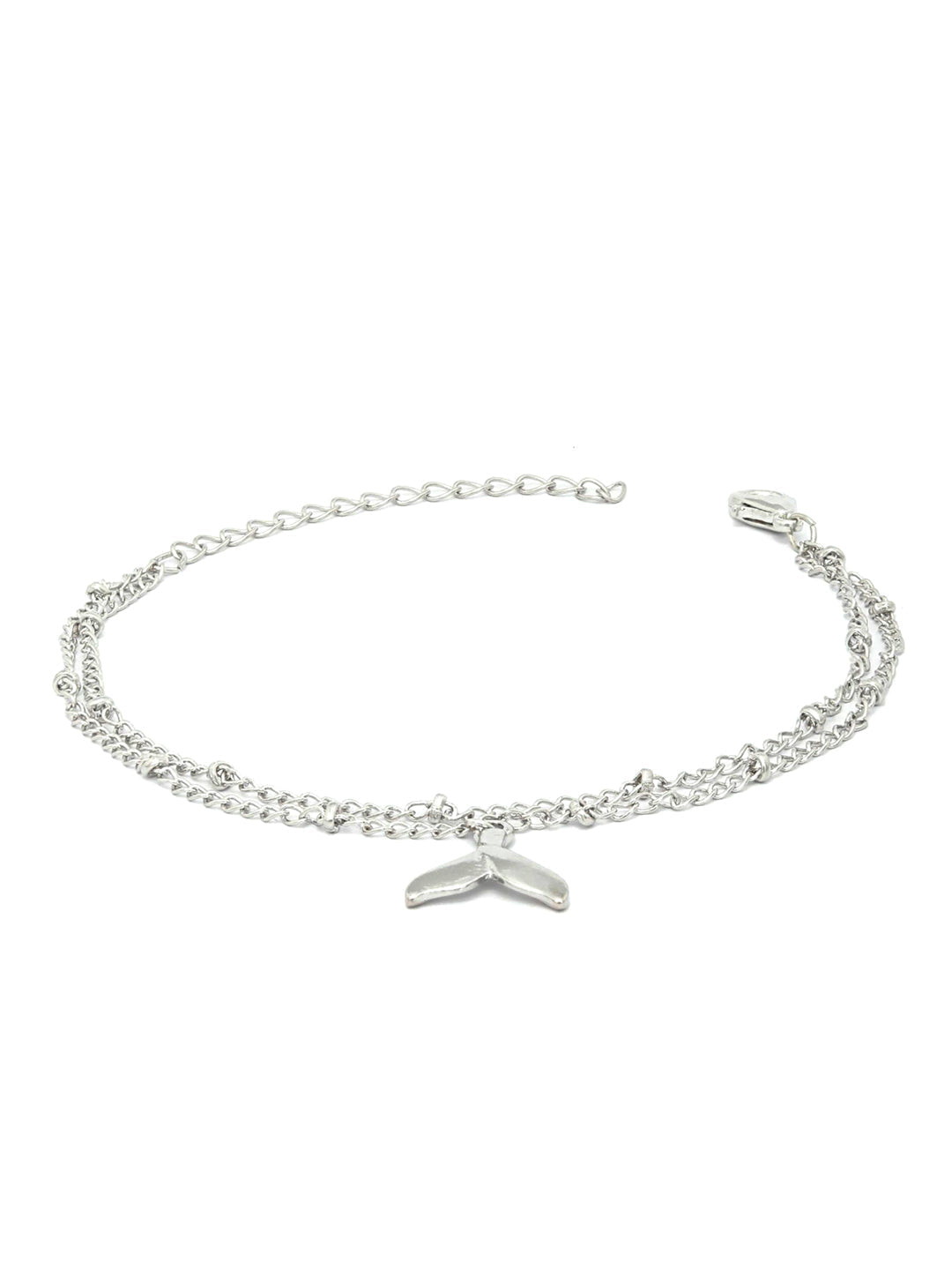 Priyaasi Women Silver Plated Fishtail Link Bracelet - Swadesiicart