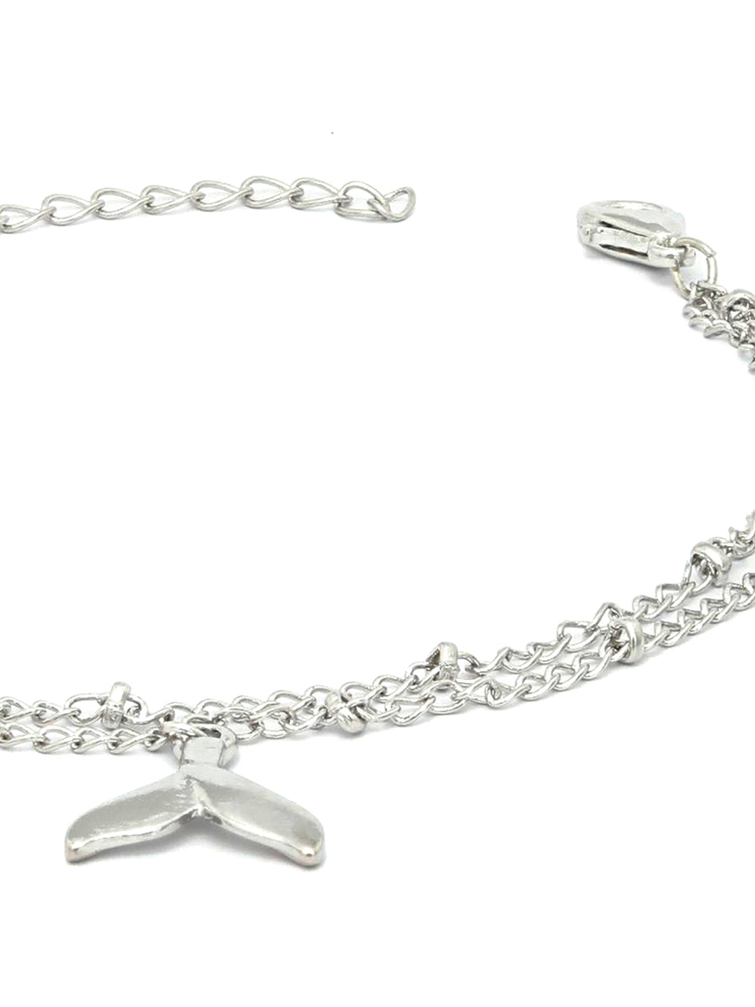 Priyaasi Women Silver Plated Fishtail Link Bracelet - Swadesiicart