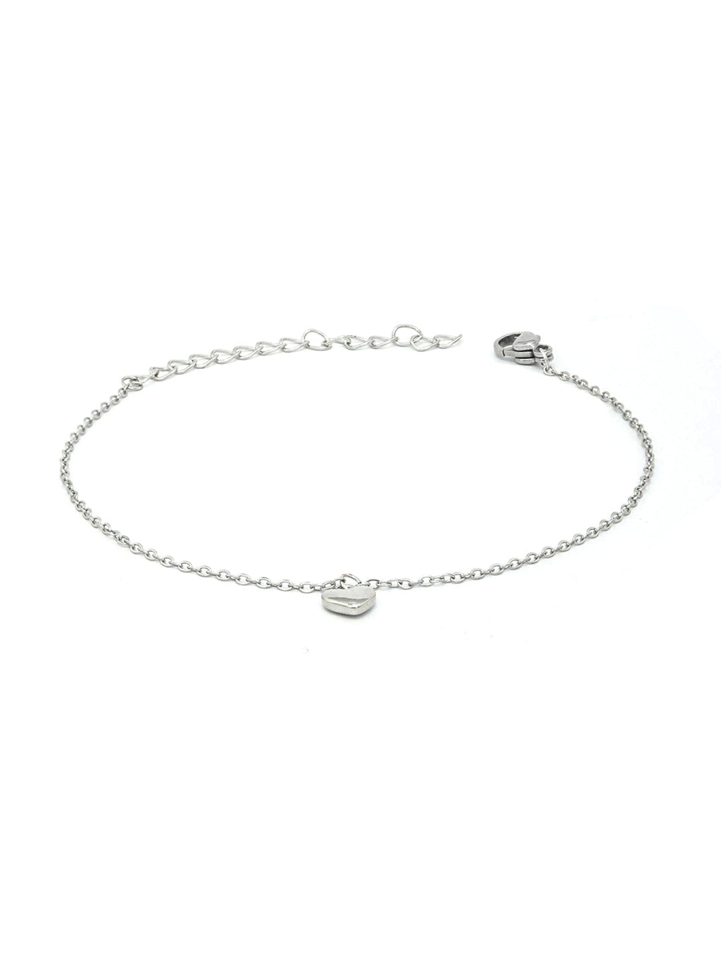 Priyaasi Women Contemporary Silver Plated Little Heart Link Bracelet - Swadesiicart