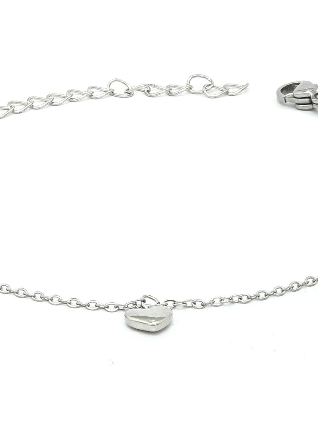 Priyaasi Women Contemporary Silver Plated Little Heart Link Bracelet - Swadesiicart