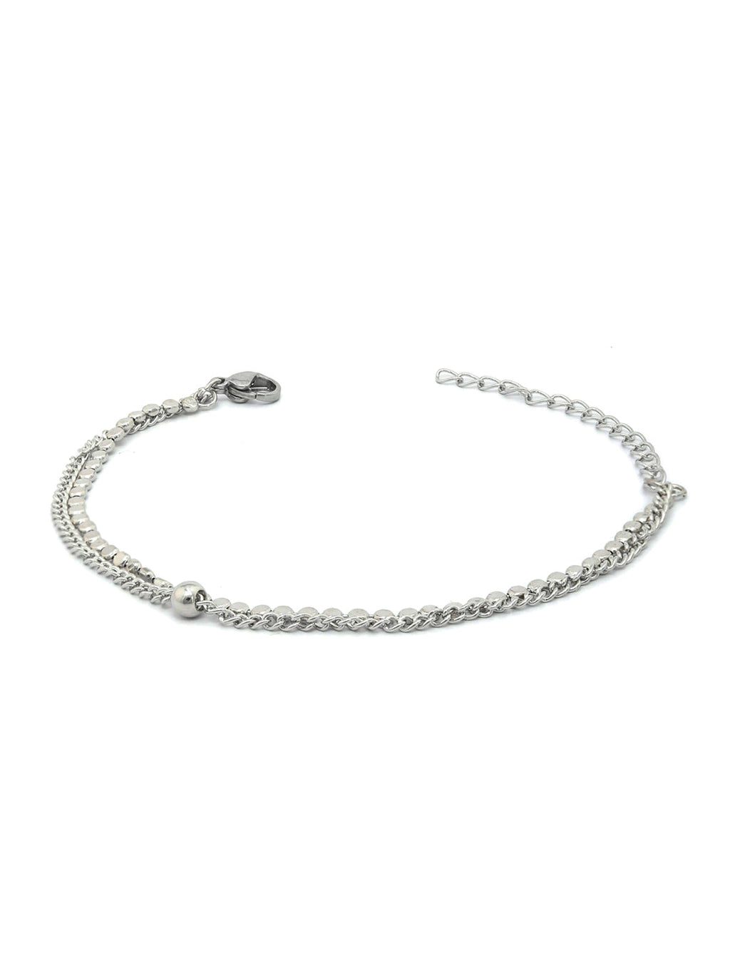 Priyaasi Women Western Silver Plated Link Bracelet - Swadesiicart