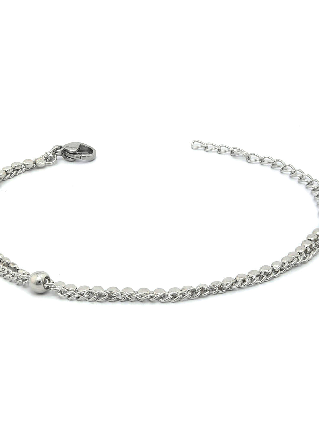 Priyaasi Women Western Silver Plated Link Bracelet - Swadesiicart