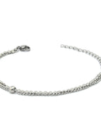 Priyaasi Women Western Silver Plated Link Bracelet - Swadesiicart