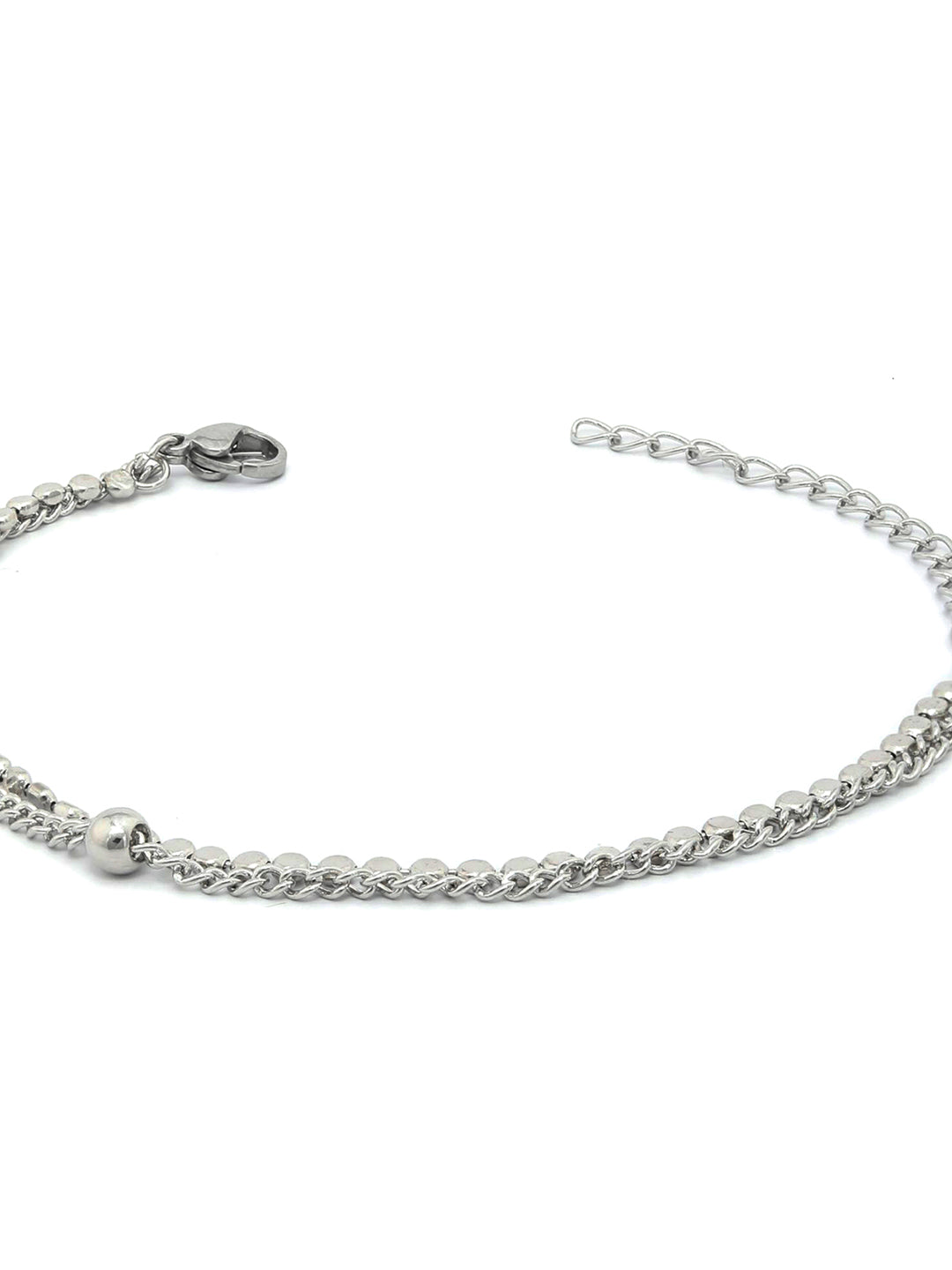 Priyaasi Women Western Silver Plated Link Bracelet - Swadesiicart