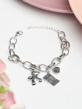 Priyaasi Women Interlinked Sliver Plated Charm Bracelet - Noz2Toz