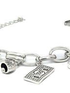 Priyaasi Women Interlinked Sliver Plated Charm Bracelet - Swadesiicart