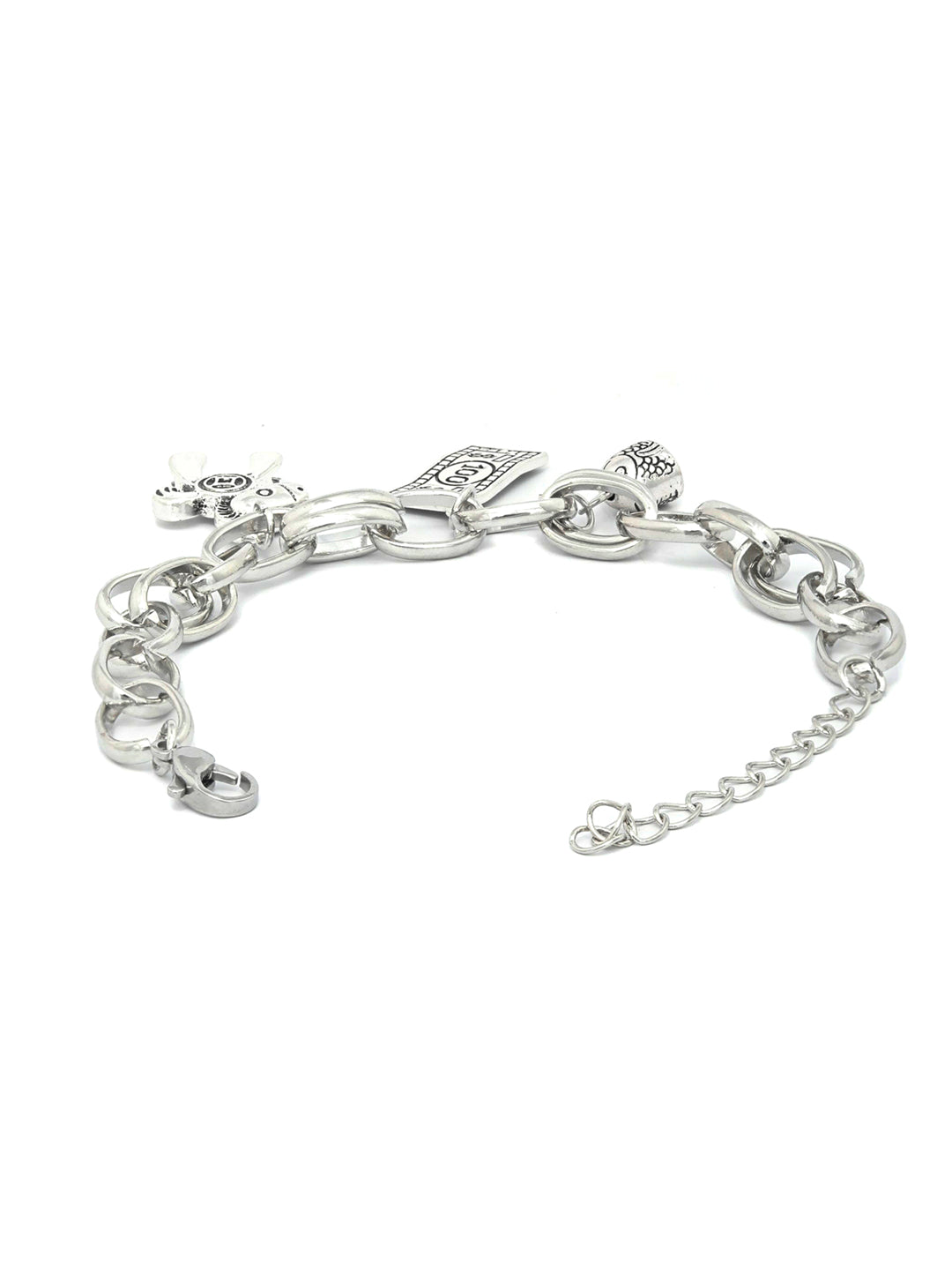 Priyaasi Women Interlinked Sliver Plated Charm Bracelet - Swadesiicart