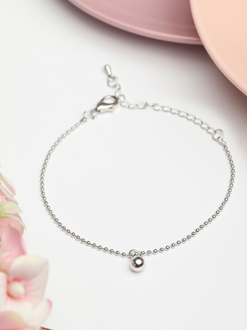 Priyaasi Women Contemporary Silver Plated Link Bracelet - Noz2Toz