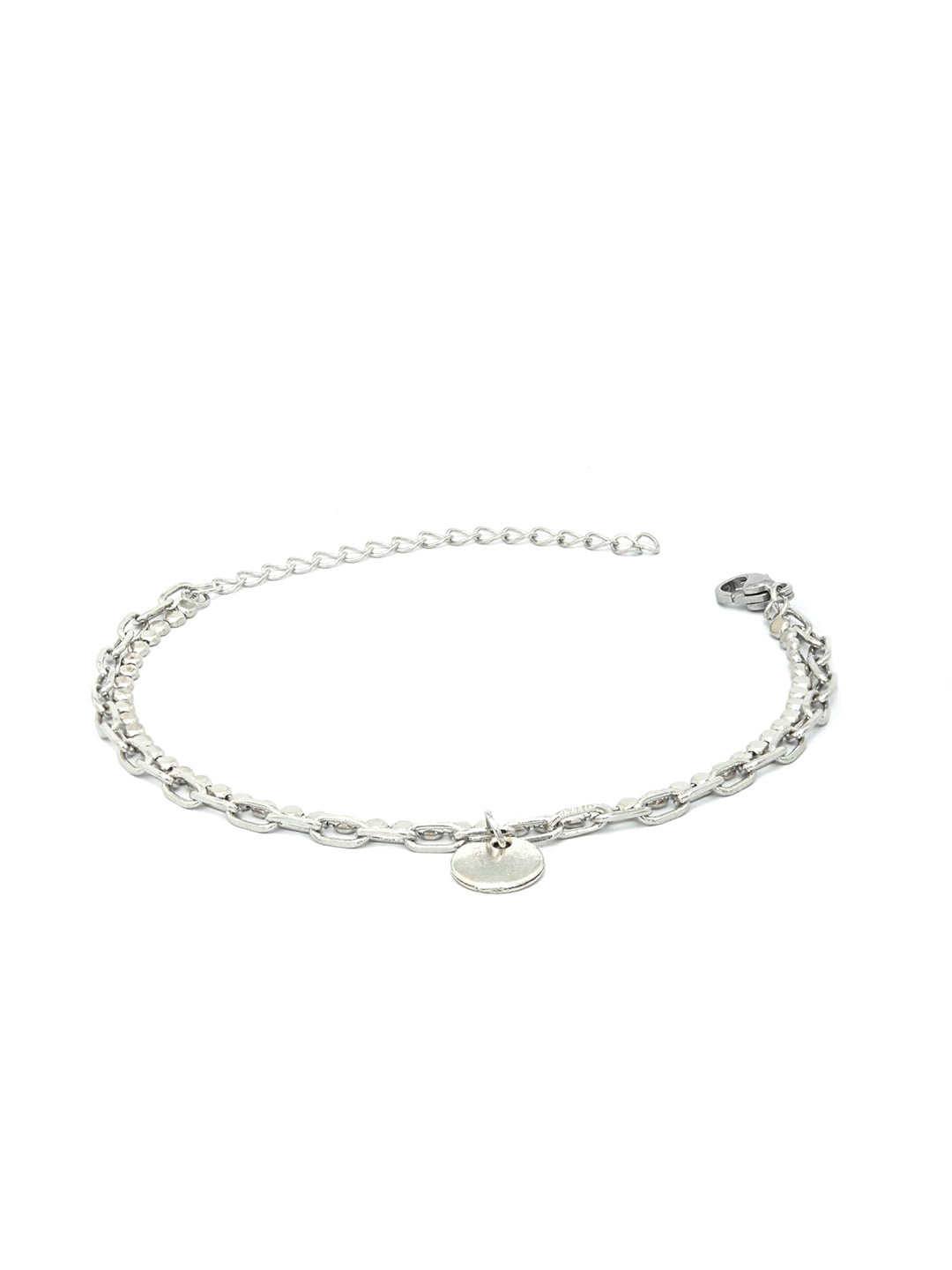 Priyaasi Women Silver Plated Love Link Bracelet - Swadesiicart