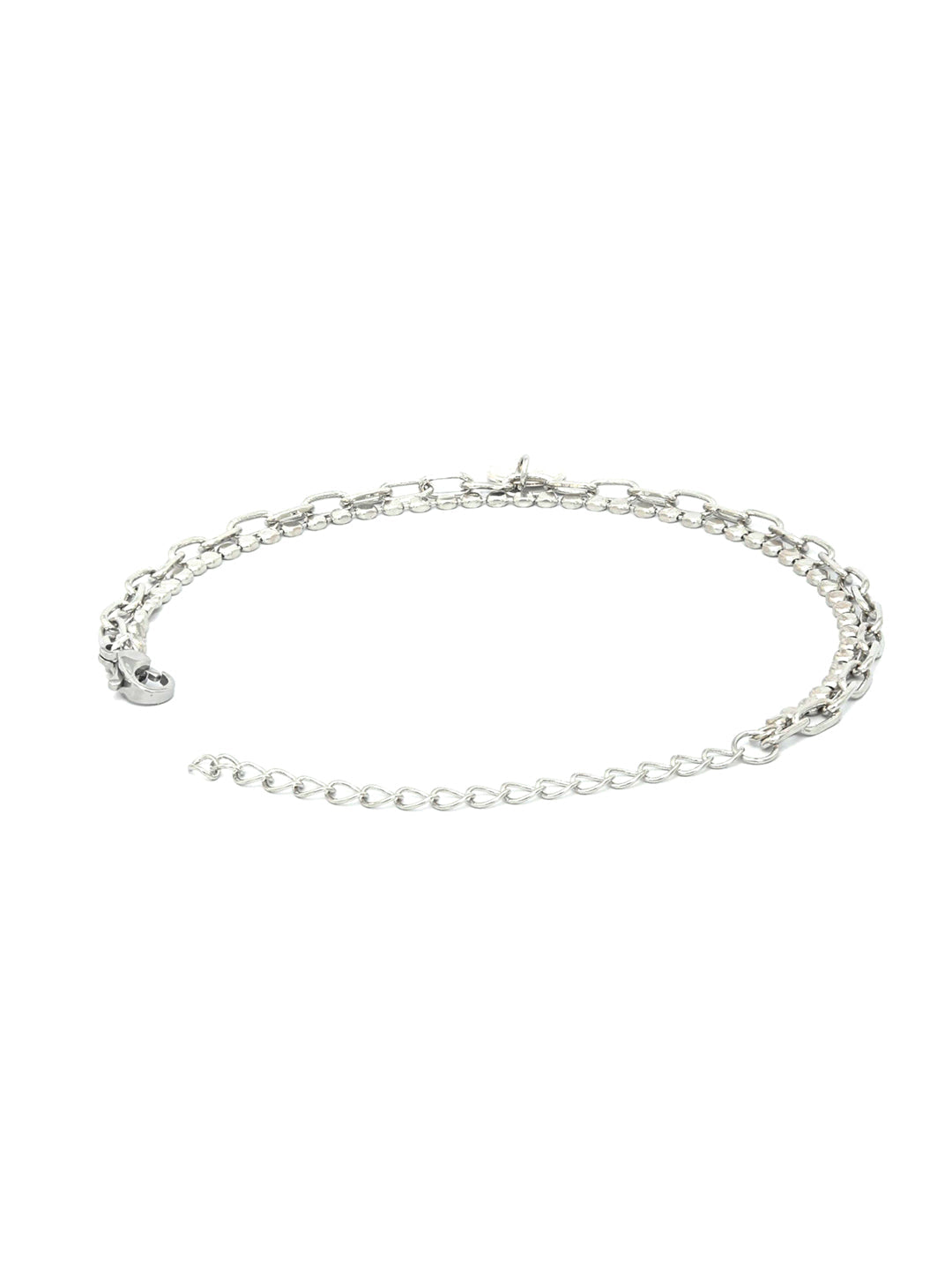 Priyaasi Women Silver Plated Love Link Bracelet - Swadesiicart