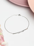 Priyaasi Women Contemparory Stones Silver Plated Link Bracelet - Noz2Toz