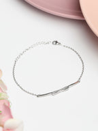 Priyaasi Women Contemparory Stones Silver Plated Link Bracelet - Noz2Toz