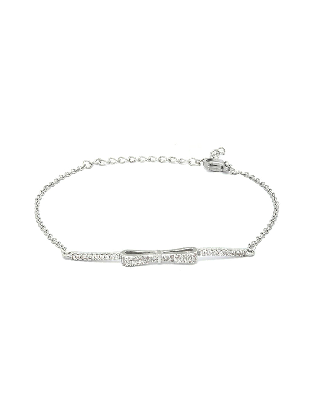Priyaasi Women Contemparory Stones Silver Plated Link Bracelet - Swadesiicart