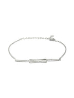 Priyaasi Women Contemparory Stones Silver Plated Link Bracelet - Swadesiicart