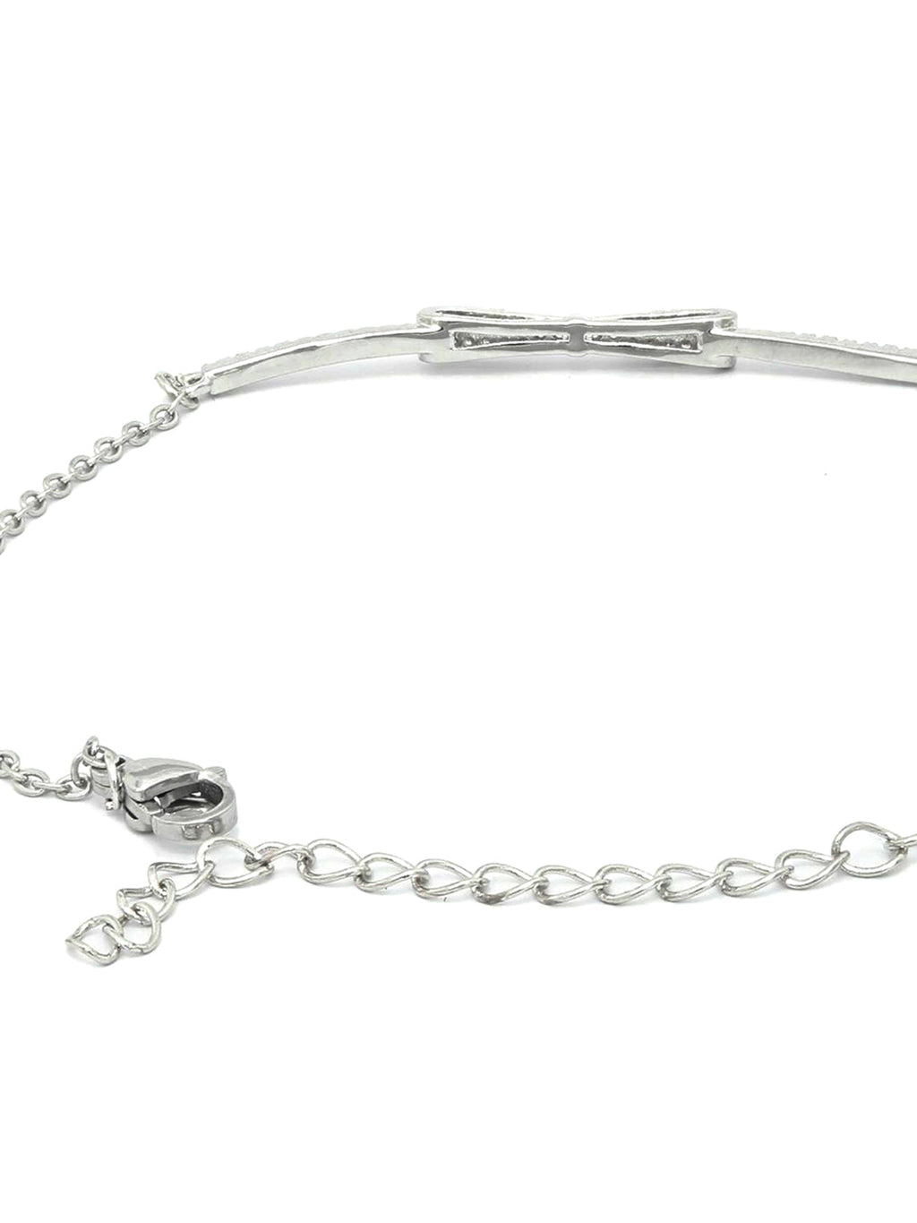 Priyaasi Women Contemparory Stones Silver Plated Link Bracelet - Swadesiicart